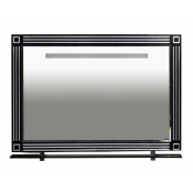 Зеркало Misty Venezia 105 с полочкой черное патина