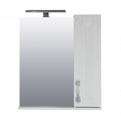 Зеркальный шкаф Misty Прайм 60 белый (ДСП Сосна Андерсен) правый