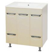 Тумба напольная Misty Кристи 75 с 2-мя ящиками и бельевой корзиной бежевая