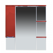 Зеркальный шкаф Misty Кристи 90 L бордовое