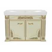 Тумба напольная Misty Барокко 120 прямая бежевая патина