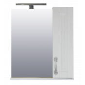 Зеркальный шкаф Misty Прайм 80 белый (ДСП Сосна Андерсен) правый