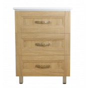 Тумба напольная Misty Прайм 80 с 3 ящиками (ДСП Gran Oak Yellow Get)