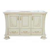 Тумба с раковиной напольная Misty Classic 125 светлая (столешница+умывальник)