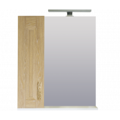 Зеркальный шкаф Misty Прайм 80 (ДСП Gran Oak Yellow Get) левый