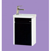 Тумба подвесная Misty Мини 40 прямая черная универсальная л/п