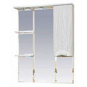 Зеркальный шкаф Misty Лорд 85 (свет) правый белая пленка