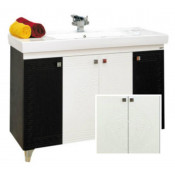 Тумба напольная Misty Олимпия 120 прямая белая фактурная