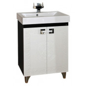 Тумба напольная Misty Олимпия 60 прямая комбинированная венге/белый