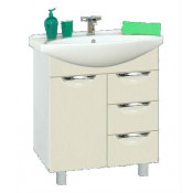 Тумба напольная Misty Орхидея 65 с 3 ящиками бежевая эмаль