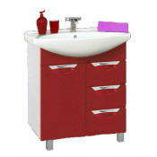 Тумба напольная Misty Орхидея 65 с 3 ящиками красная эмаль