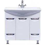 Тумба напольная Misty Орхидея 85 с 2 ящиками белая эмаль