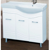 Тумба напольная Misty Флори 90 с бельевой корзиной левая