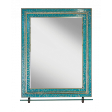 Зеркало Misty Fresko 75 с полкой Краколет зеленый патина