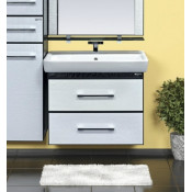 Тумба подвесная Misty Гранд Lux 70 с 2-мя ящиками бело-черная Croco