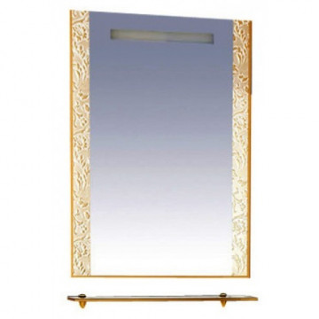 Зеркало Misty Гранд Lux 60 золотое Флораль
