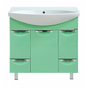 Тумба напольная Misty Орхидея 85 с 2 ящиками салатовая эмаль