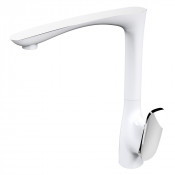 Смеситель для кухонной мойки Raiber Dunis/R12 R1202, белый/хром