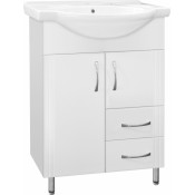 Тумба напольная под раковину Style Line Эко Стандарт №10/2 60 белая ЛС-00000103