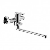 Смеситель для ванной, настенный с длинным изливом Bravat Louise TF6191183CP-01L-RUS хром