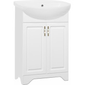 Тумба напольная под раковину Style Line Олеандр-2 55 Люкс, белая ЛС-00000046