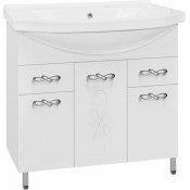 Тумба напольная под раковину Style Line Венеция 90 белая ЛС-00000260