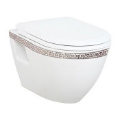 Унитаз подвесной Creavit TP325.001W0 с декором