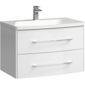 Тумба под раковину Aqwella 5 Stars Neringa NER0108 белая, подвесная, 2 ящика