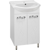 Тумба напольная под раковину Style Line Венеция 55 белая ЛС-00000253