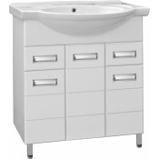 Тумба напольная под раковину Style Line Ирис 75 белая ЛС-00000017