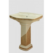 Раковина Creavit Klasik Декор DIAG./BEJ 65 KL065.300E0 Карамель