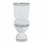 Унитаз напольный Creavit Klasik Декор VERCACI/ХРОМ KL310.001X0
