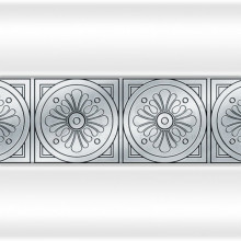 Декоративная отделка Византия направляющего профиля на душевую кабину Радомир Диана 2 1-25-0-0-0-061