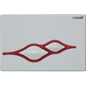 Кнопка для инсталляции Creavit UFO GP1001.01 бело-красная