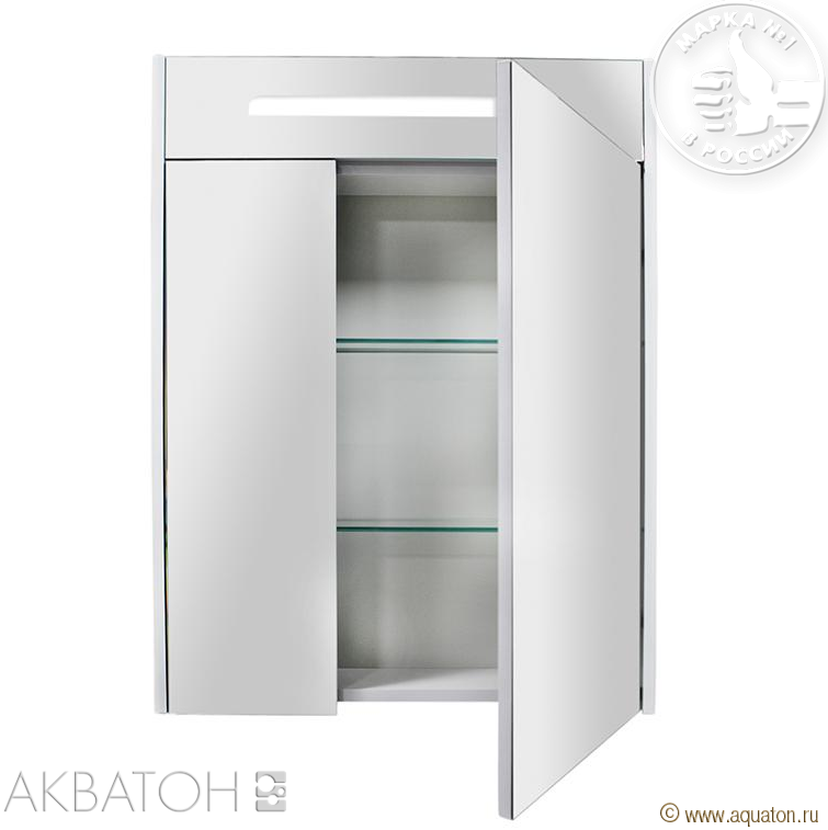Зеркальный шкаф Акватон Сильва 50 1A215502SIW6L дуб фьорд