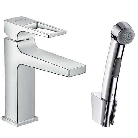 Смеситель для раковины с гигиеническим душем Hansgrohe Metropol 110 74522000