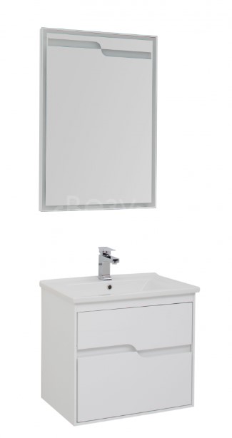 Комплект мебели для ванной Aquanet Модена 75 белый 199306 зеркало aquanet модена 75 198492 с подсветкой белое