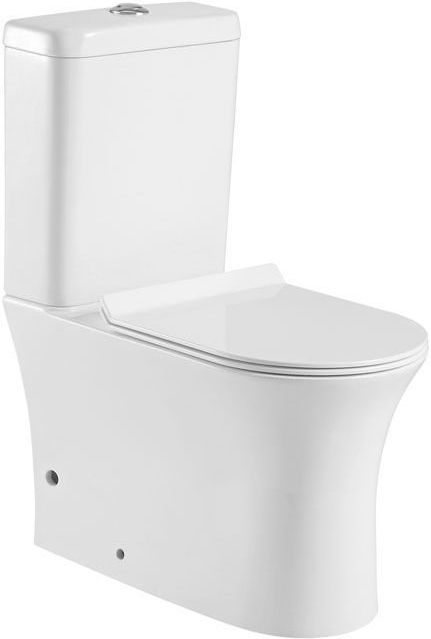 Унитаз-компакт Aquanet Roll-C Rimless 210764 + 210765 с сиденьем Soft Close Slimseat