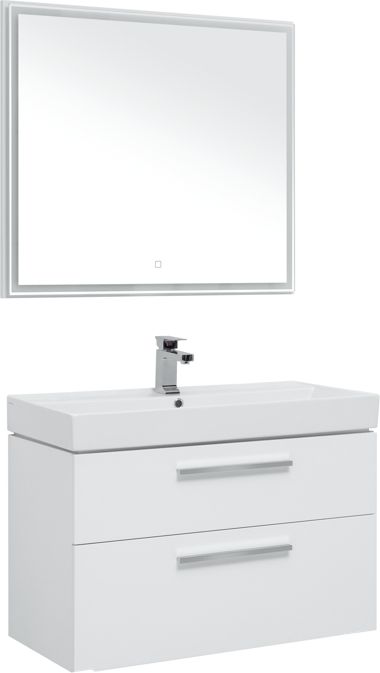 Комплект мебели для ванной Aquanet Nova 90 белый (2 ящика)  243256