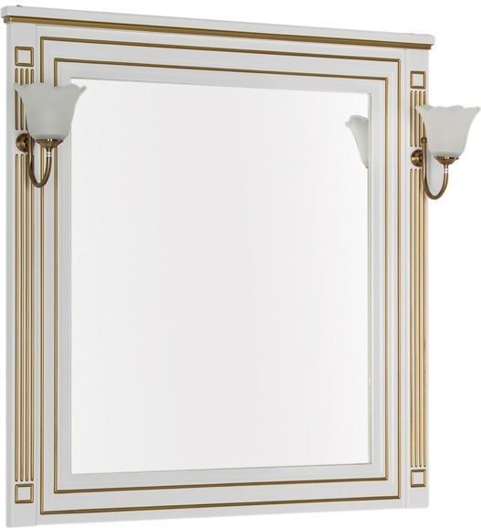 Зеркало Aquanet Паола 90 белый/золото 186108