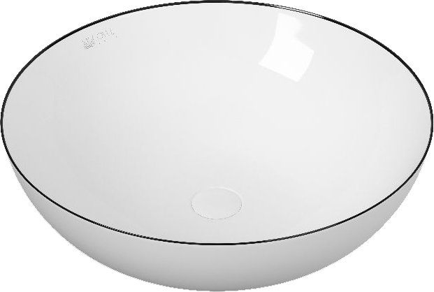 Раковина накладная Owl 1975 Line OWLB191015 белый/черная окантовка