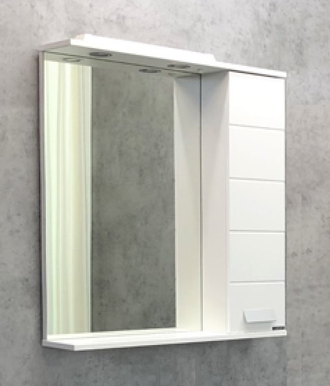 Зеркальный шкаф Comfortу Модена M-75 00-00001640 белый матовый
