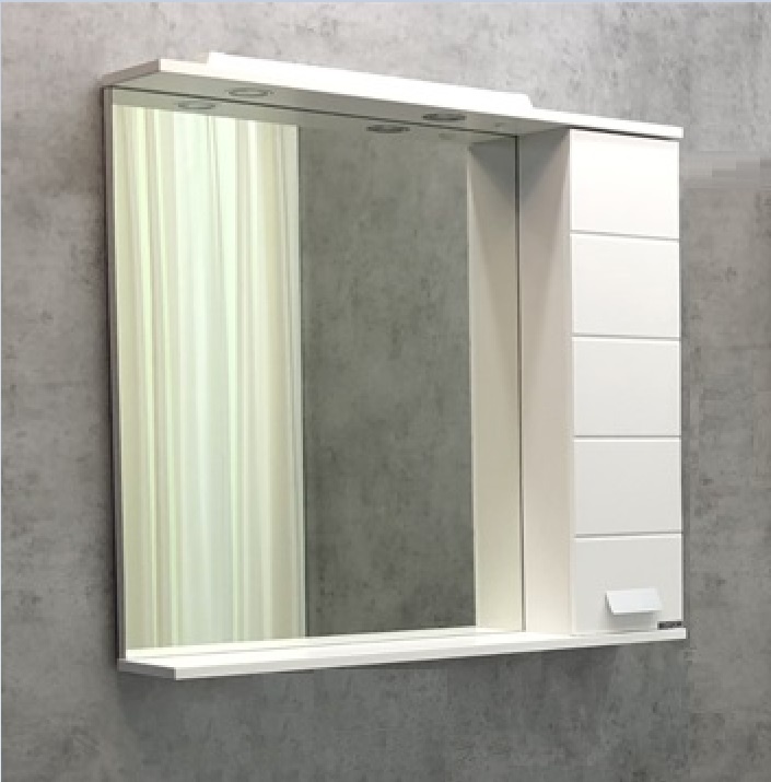 Зеркальный шкаф Comfortу Модена M-90 00-00001641 белый матовый