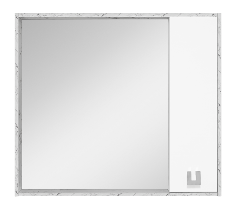 Зеркальный шкаф Misty Мия 90 П-Ми03090-01П правое белый/серый