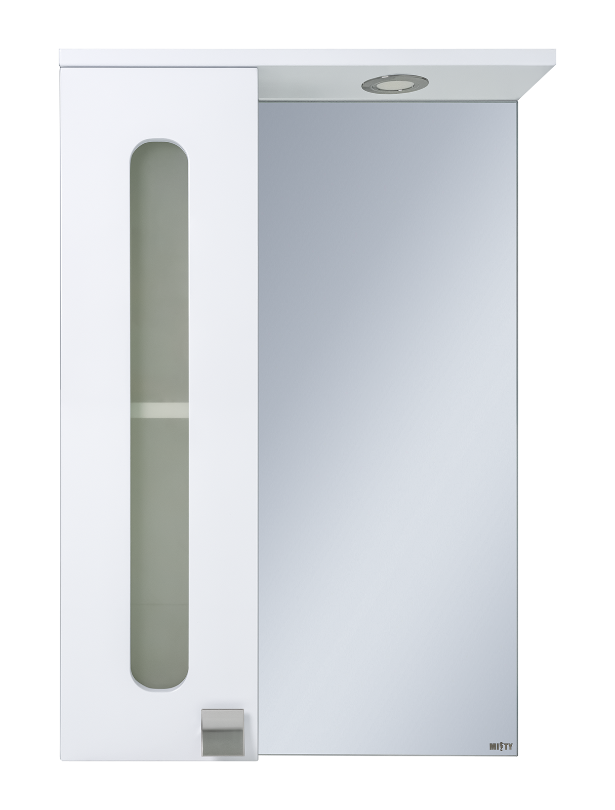 Зеркальный шкаф Misty Урал 50 Э-Ура-04050-021Л левый белый