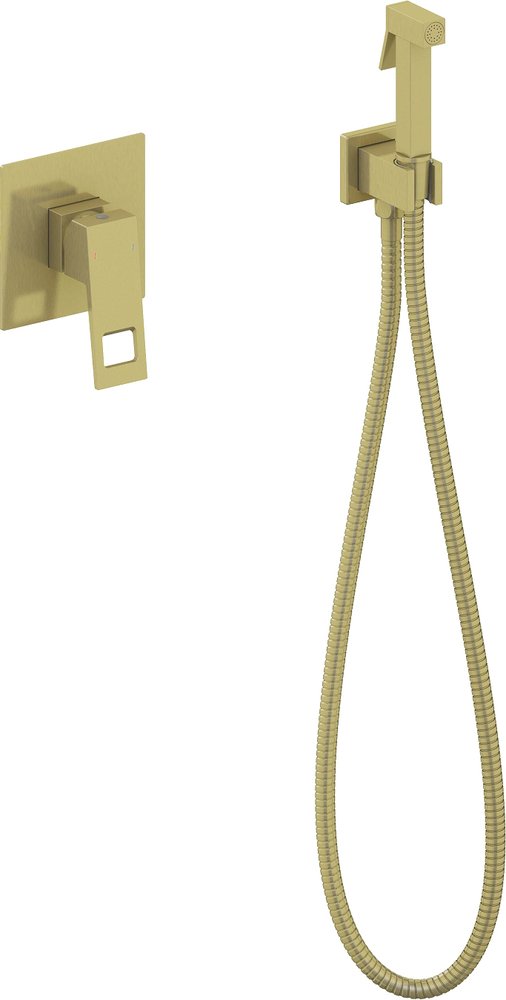 Смеситель встроенный с гигиеническим душем Timo Briana золото 7189/17SM