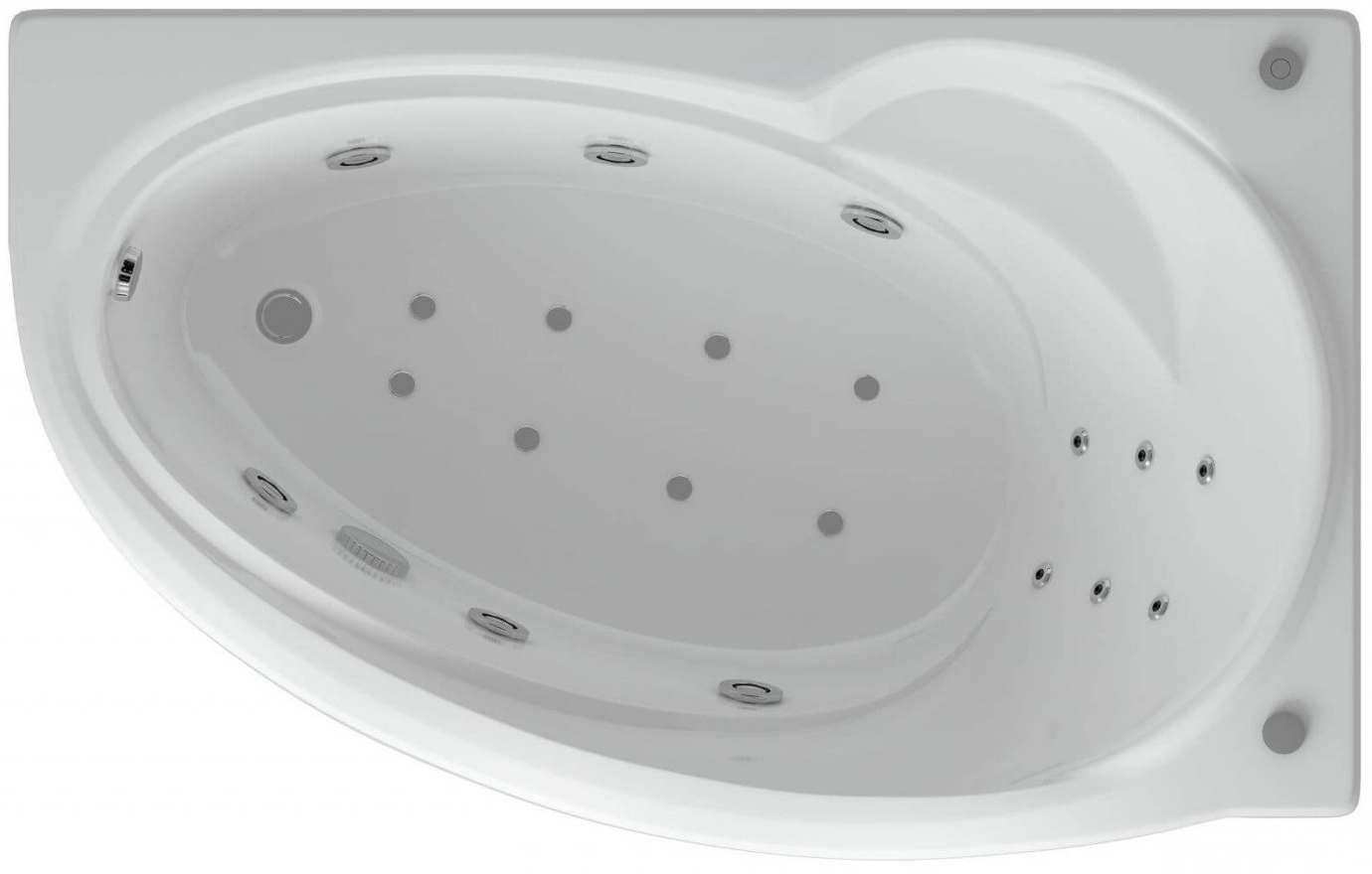 Акриловая ванна Aquatek Бетта BET170-0000009 170х95 правая с гидромассажем и экраном