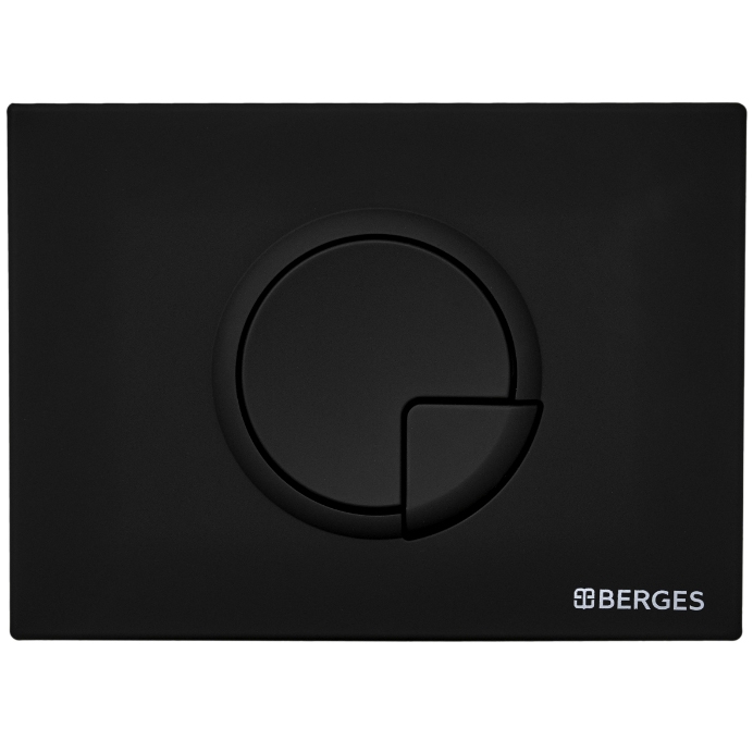 Клавиша смыва Berges Novum R5 040025 Soft Touch чёрный матовый