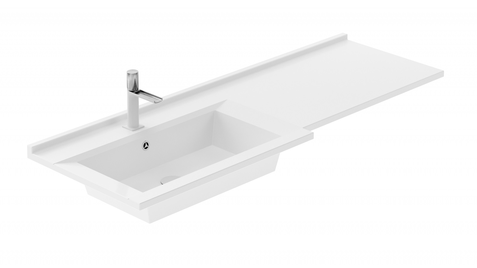 Раковина Цвет и стиль Фишка 135 НФ-00008153 левая белый глянец