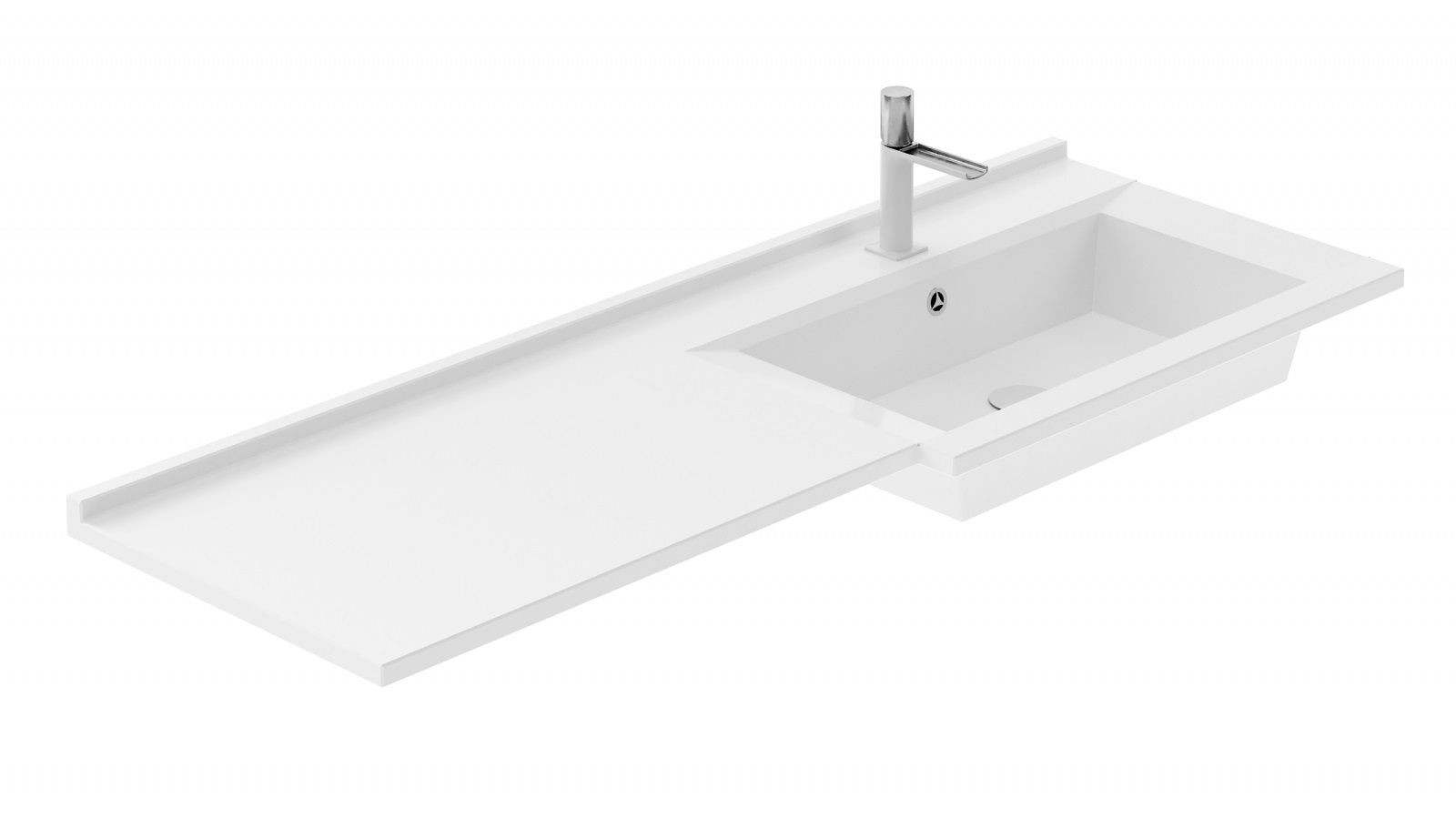 Раковина Цвет и стиль Фишка 135 НФ-00013695 правая белый глянец